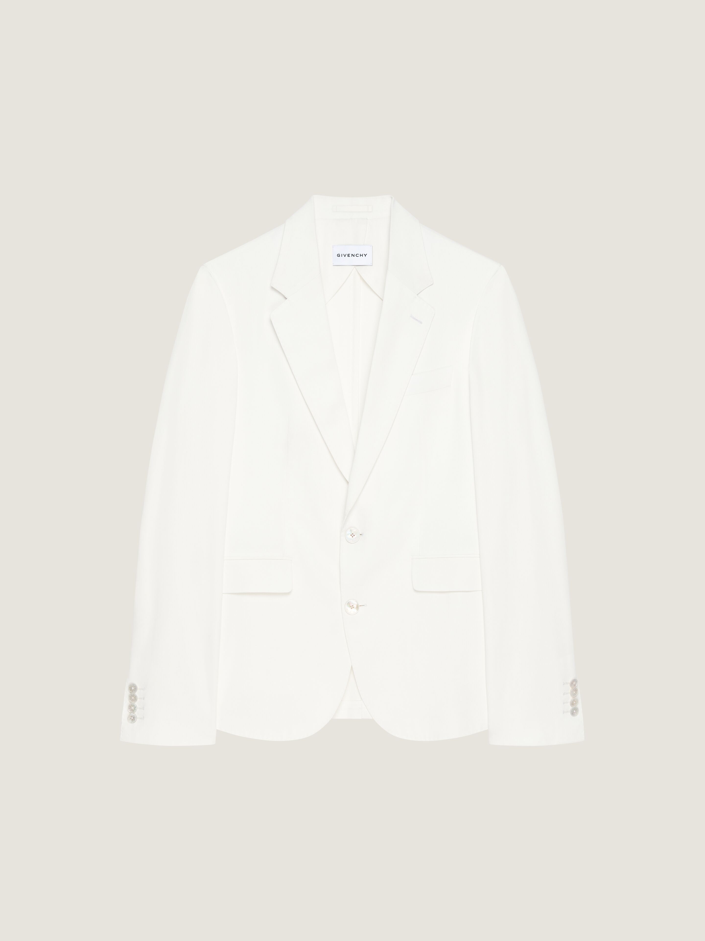 Deconstructed single breasted jacket in cotton mix